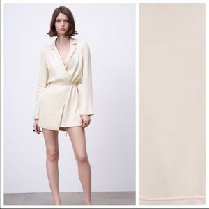 NWT Zara Cream Suit Dress Size Small